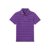 Southern Marsh - Youth Gridiron Stripe Polo - Purple/Yellow