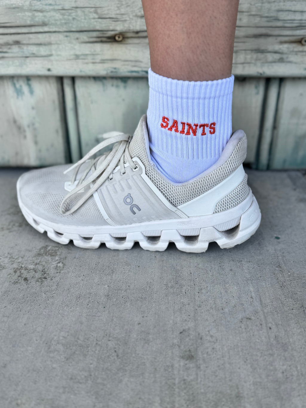 Saints Custom Embroidered Game Day Socks