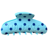 LULU MAC HAIR CLIPS - Blue/Navy Dot
