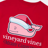 Vineyard Vines - Santa Whale Long-Sleeve Pocket Tee