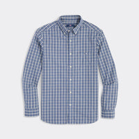 Vineyard Vines Stretch Poplin Tattersall Shirt - Jake Blue Plaid