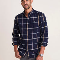 Vineyard Vines Flannel Plaid Shirt - Nautical Navy