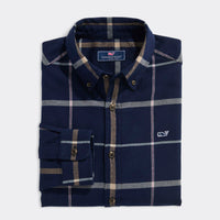 Vineyard Vines Flannel Plaid Shirt - Nautical Navy