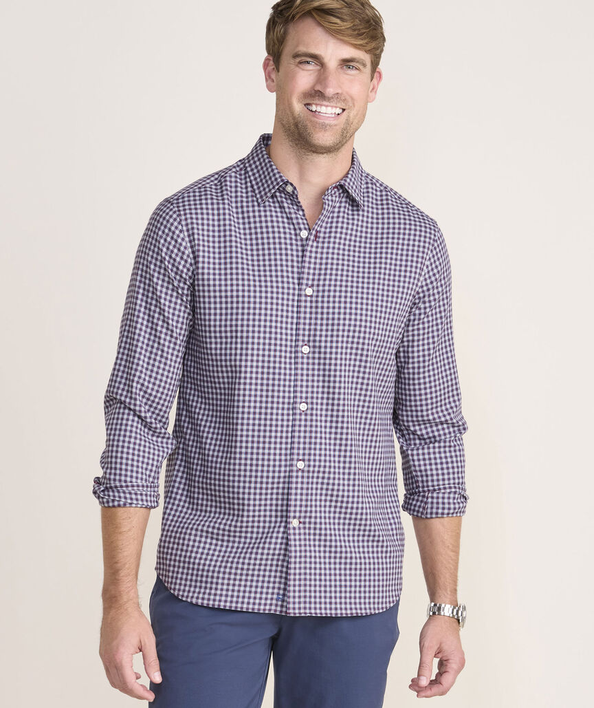 Vineyard Vines - OTG Brushed Twill Shirt - Crimson Plaid