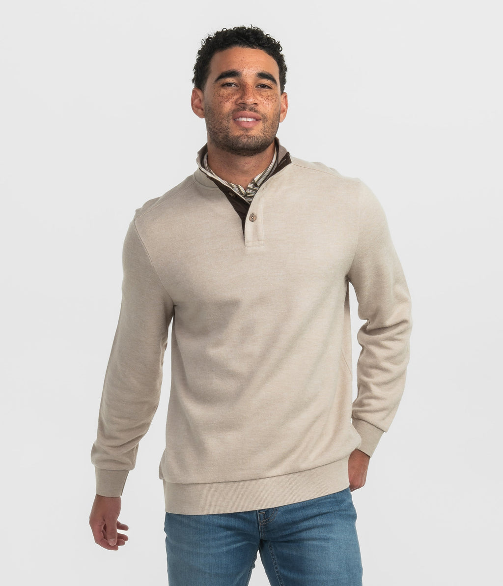 Southern Shirt Sweater Fleece Elevated Pullover - Sesame