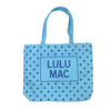Lulu Mac Canvas Tote - Navy Dot on Blue