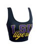 LSU Game Day Crop Top - Black