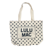 Lulu Mac Canvas Tote -Black Dot on White