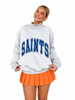 Saints Mock Neck Loose Sweatshirt
