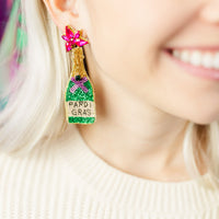 Pardi Gras Bottle Earrings