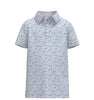 Muddy Mallard Youth Southern Shirt Co. Biggest Fan Printed Polo / Powder Blue $49.00