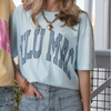 Lulu Mac Stripe S/S Tee : Chambray
