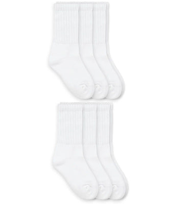 Jefferies Socks School Uniform Smooth Toe Sport Crew Socks 6 Pair Pack