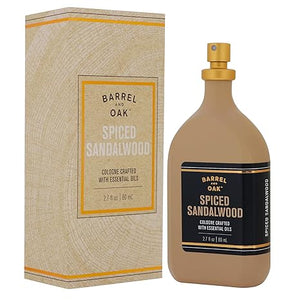 Barrel and Oak - Spiced Sandalwood, Natural Fragrance Cologne