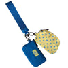 Lulu Mac Keychain Cross Body - Yellow/Blue Dots