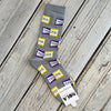 Nolaverse Tigers Two Tone Sock-Grey