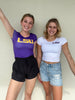 LSU Babydoll Crop - White