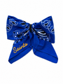 Bandana Bows  SAINTS Embroidered: Royal Blue / Orange