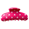 LULU MAC HAIR CLIPS - Hot Pink/White Dot