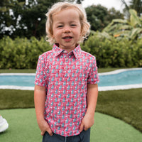 Burlebo - Youth Polo - American Flag Print