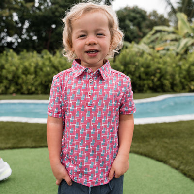 Burlebo - Youth Polo - American Flag Print