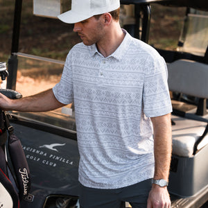 Burlebo - Performance Polo - Grey Aztec