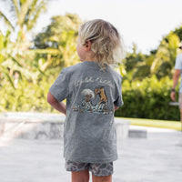 Burlebo - Youth Tee - Cowboy Up - Dark Heather Grey