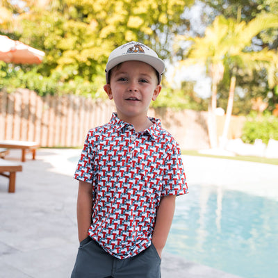 Burlebo - Youth Polo - Texas Flag