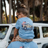 Burlebo - Youth Tee - Camo Beach Cruiser - Heather Periwinkle