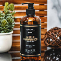 Barrel & Oak - Spiced Sandalwood Hair, Face, and Body All-In-One Wash