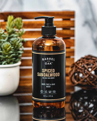 Barrel & Oak - Spiced Sandalwood Hair, Face, and Body All-In-One Wash