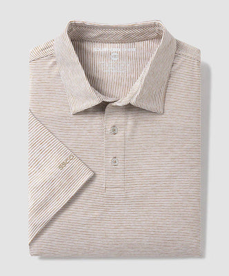 Southern Shirt Co. - Heather Madison Stripe Polo - Bourbon