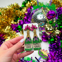 Pardi Gras Bottle Earrings