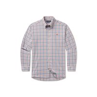 Southern Marsh - Van Buren Performance Grid Dress Shirt - Navy/Burnt