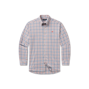 Southern Marsh - Van Buren Performance Grid Dress Shirt - Navy/Burnt