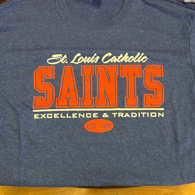 Saints Excellence & Tradition S/S -Heather Blue -S/S