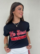 LA STUNT  Real Sequin T-Shirt - Baseball Addition