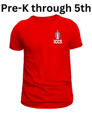 ICCS Red Uniform t-Shirt S/S- (PK-5th GRADE)
