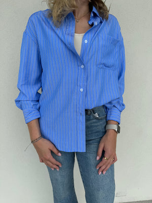 Striped Oversized Casual Shirt - Take it Easy