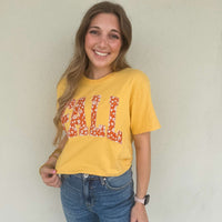 Fall Floral Halloween Short Sleeve T-Shirt