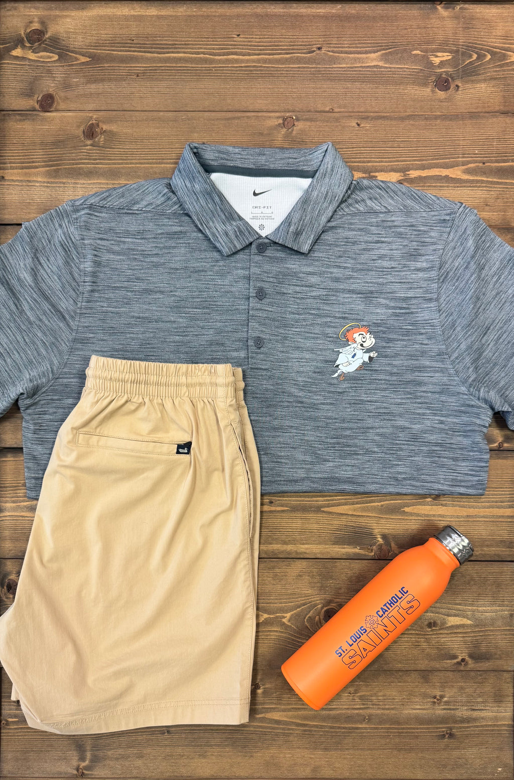 "Louis" - Nike Dark Grey Striated Polo