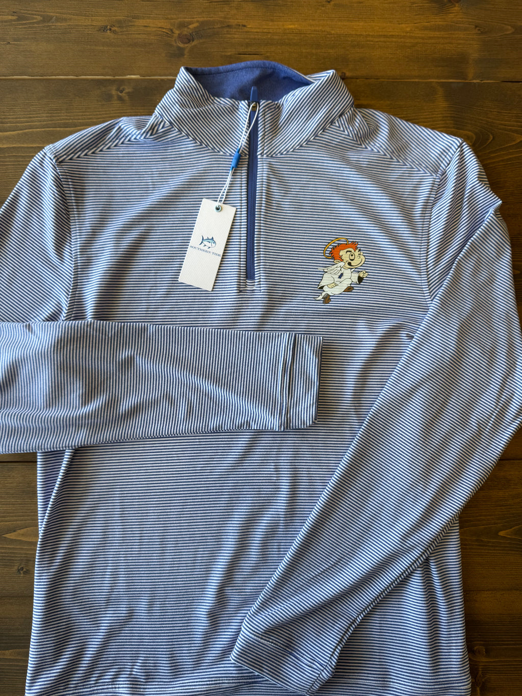 Southern Tide - Cruiser Micro-Stripe Heather Quarter Zip