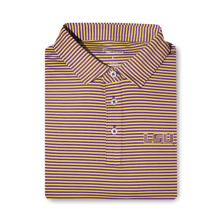 Bluecrest - University Stripe Performance Polo - LSU