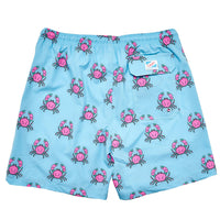 Bermies - 7” INSEAM SWIM TRUNKS - Pink Crab