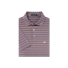 Southern Marsh - Maybourne Featherlight Stripe Polo - Navy/Red