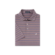 Southern Marsh - Maybourne Featherlight Stripe Polo - Navy/Red