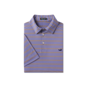 Southern Marsh - Bermuda Performance Polo - Panama Stripe - Purple & Yellow