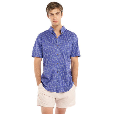 Bermies - COTTON STRETCH SHIRT - Sea Breeze