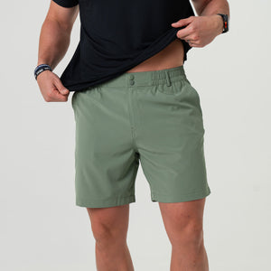 Burlebo - Everyday Short - Light Sage - Fish Toss Pocket