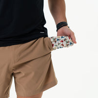 Burlebo - Everyday Short - Desert Tan - All Over Ducks Pocket